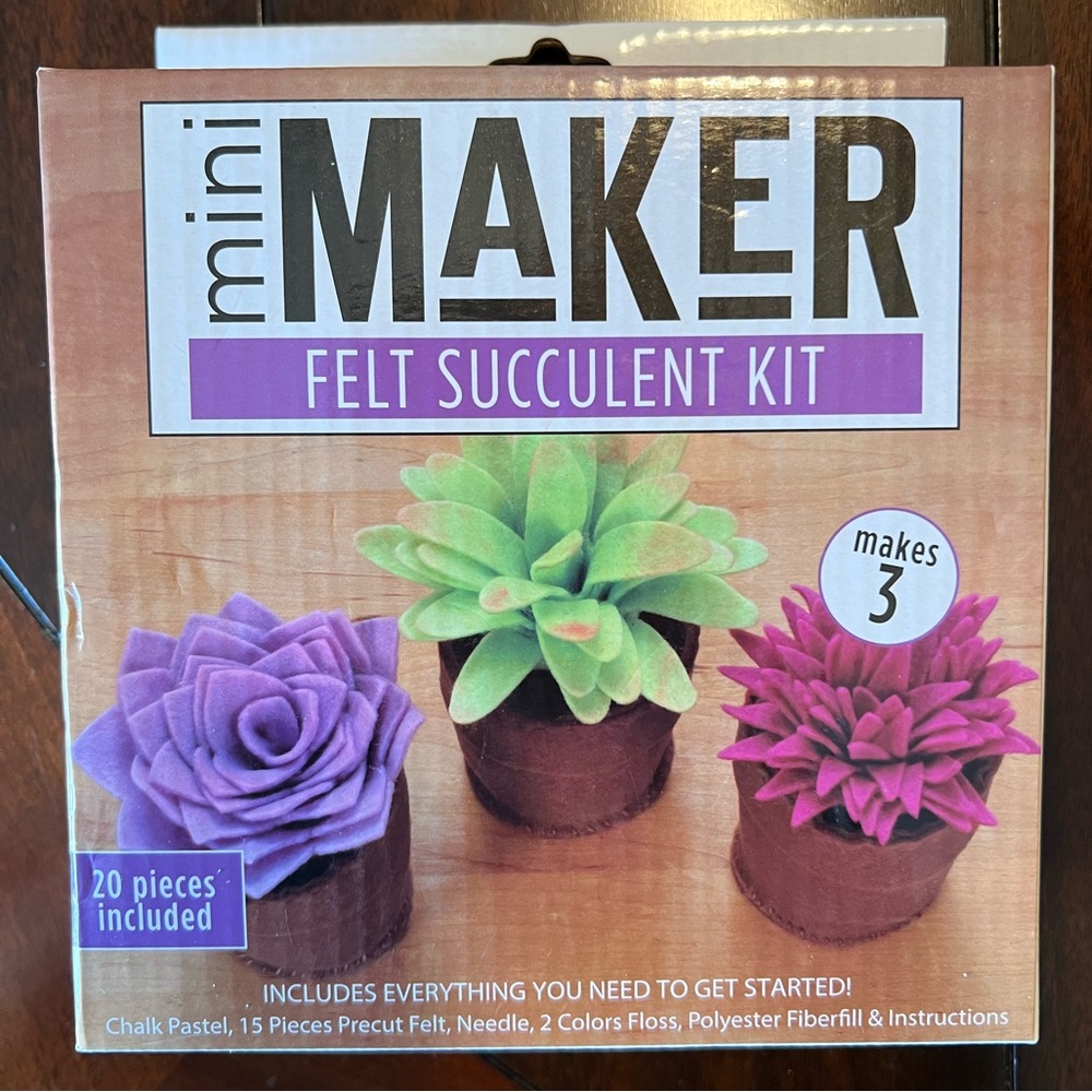Mini Maker Felt Succulent Kit Multicolor - Picture 6 of 8